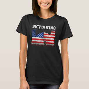 Camiseta Paracaidista Americano Divertido Paracaídas Salto