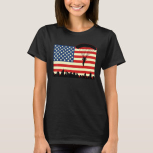 Camiseta Paracaidista Americano Paracaidista Esportes Radic