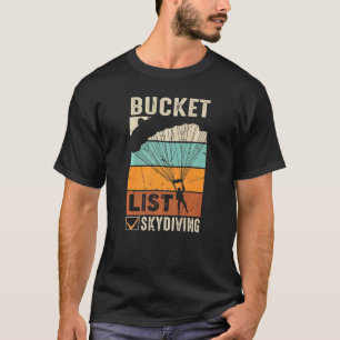 Camiseta Parachute Jump Skydiver Instrutor Listas de Baldes