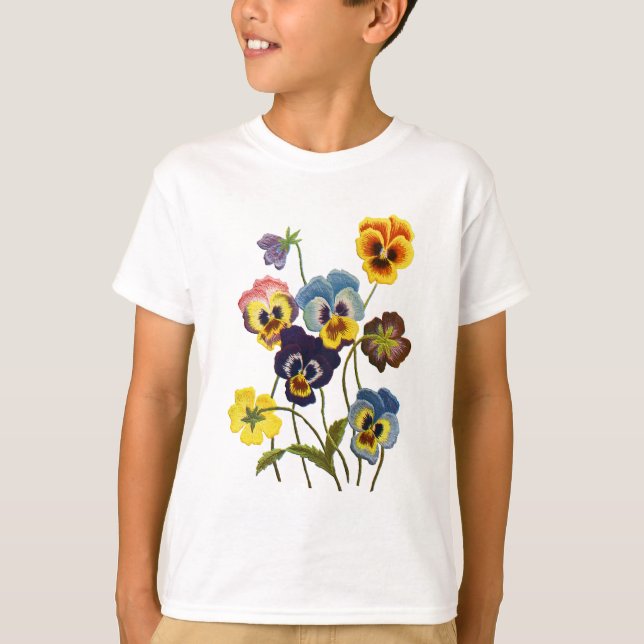 Camiseta Parada bordada de painéis (Frente)