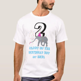 Camiseta Parada de elefante - Garota Pai de aniversário de