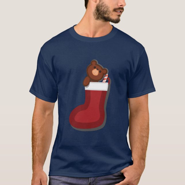 Camiseta Parada de Natal com Urso de Teddy (Frente)
