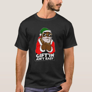 Camiseta Parada de Natal Engraçado pelo Papai Noel Africano