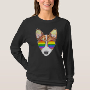 Camiseta Parada do Mês do Orgulho LGBTQ do Rainbow Basenji
