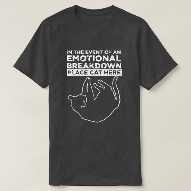 Camiseta Parada Emocional Local Gato Aqui T-Shirt (Frente do Design)