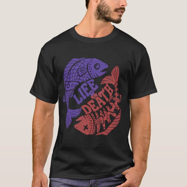 Camiseta Paradoxo de Peixes de Vida e Morte (Frente)