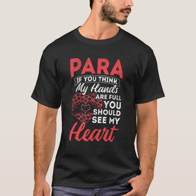 Camiseta Paraeducador Paraprofessiona do Coração das Mãos P (Frente)