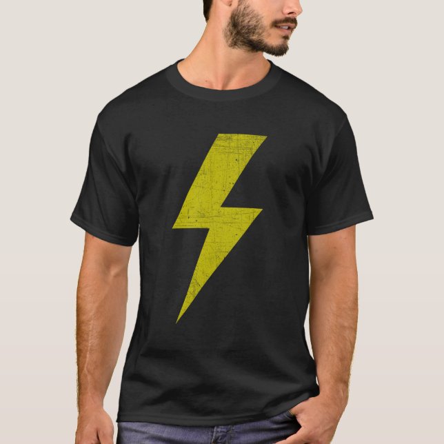 Camiseta Parafuso Amarelo Da Equipe De Relâmpago (Frente)