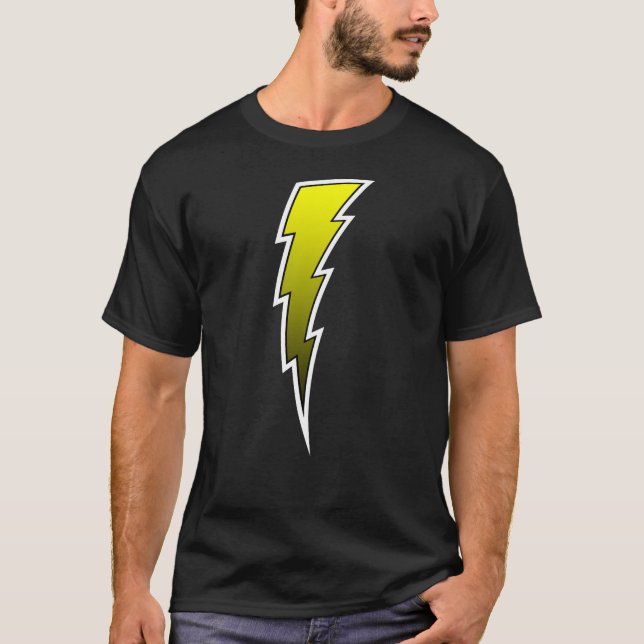 Camiseta Parafuso de relâmpago - amarelo (Frente)