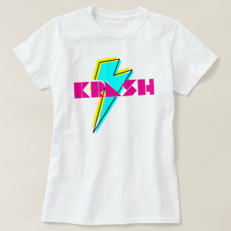 Camiseta parafuso de relâmpago krash do anos 80