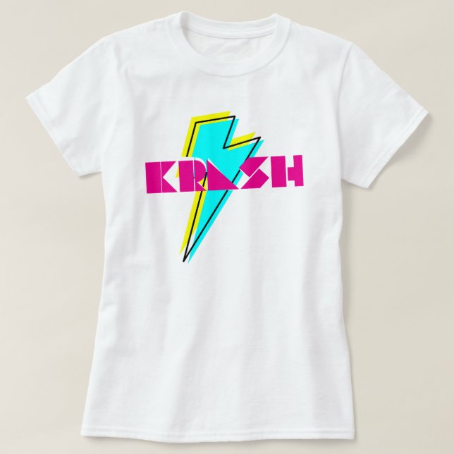 Camiseta parafuso de relâmpago krash do anos 80 (Frente do Design)