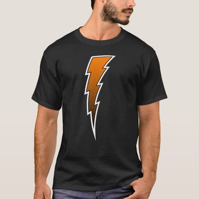 Camiseta Parafuso de relâmpago - laranja (Frente)