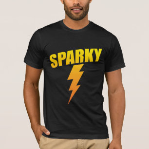Camiseta Parafuso de relâmpago Sparky engraçado do presen