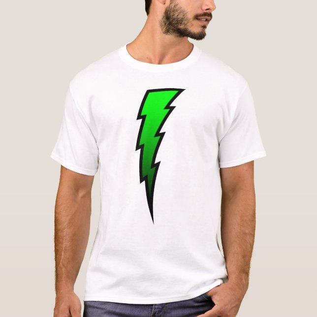 Camiseta Parafuso de relâmpago verde (Frente)