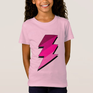 Camiseta Parafuso de trovão cor-de-rosa do relâmpago
