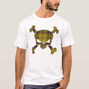 Camiseta Parafuso do crânio de Tartan sem faixa