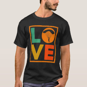 Camiseta Parag Paramotor Parapente Gráfico de Amor