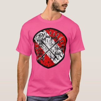 Camiseta Paragem De Pesca De Arrasto Com Bandeira De Mergul