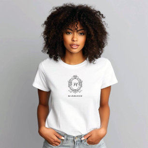 Camiseta Paragem Desenhada à Mão com Monograma