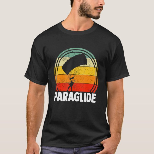 Camiseta Paraglide Paraglider Paragliding Paramotoring Retr (Frente)