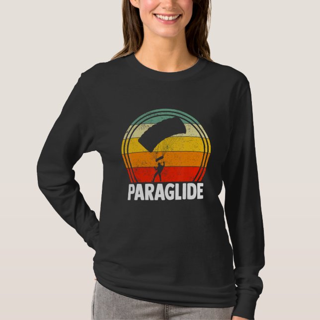 Camiseta Paraglide Paraglider Paragliding Paramotoring Retr (Frente)