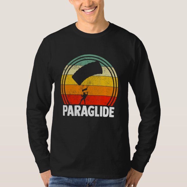 Camiseta Paraglide Paraglider Paragliding Paramotoring Retr (Frente)