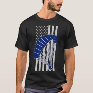 Camiseta Paraglider Motorgliding US Flag Gift
