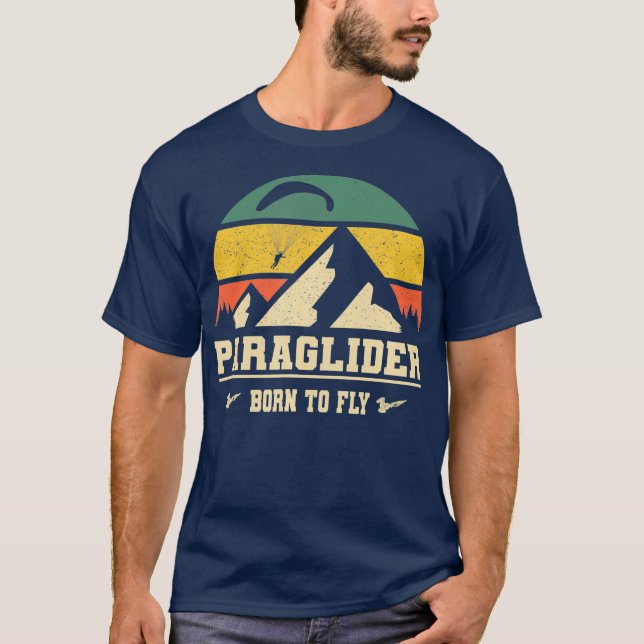 Camiseta Paraglider Nascer Para Voar Paraquedas De Paraqued (Frente)