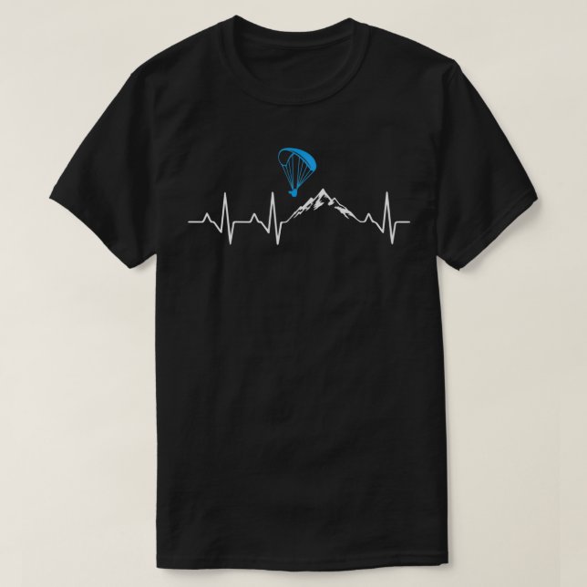 Camiseta Paraglider parachute mountai (Frente do Design)