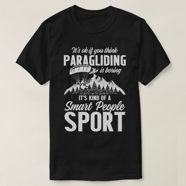 Camiseta Paraglider Smart Funny Parapente Design paramotor (Frente do Design)