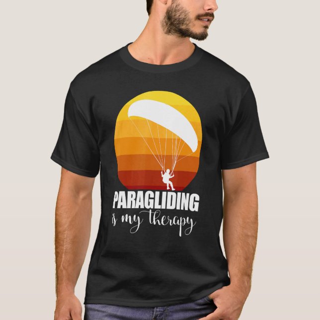 Camiseta Paragliding Is My Therapy   Women Paraglider Adven (Frente)