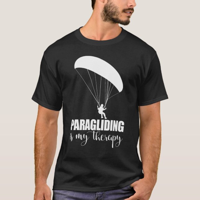 Camiseta Paragliding is my Therapy Women Paraglider Adventu (Frente)