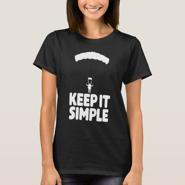 Camiseta Paragliding Keep It Simple  Men Vacation Flying Tr (Frente)