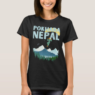 Camiseta Paragliding Pokhara Lake Over Annapurnas Nepal