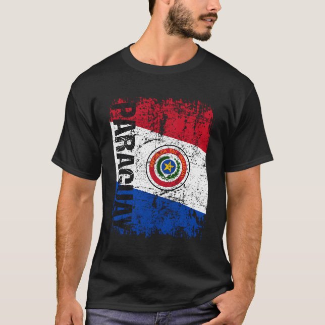 Camiseta Paraguai: Bandeira afligida no Paraguai (Frente)