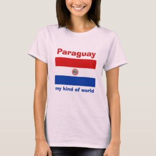 Camiseta Paraguai Bandeira + Mapa + Texto
