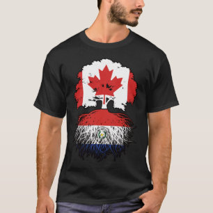 Camiseta Paraguai paraguaio do Canadá Raízes de Árvore do C