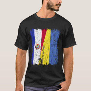 Camiseta Paraguai Ucrânia Meia Bandeira Paraguaio Ucraniano
