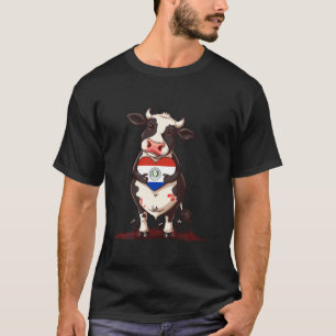 Camiseta Paraguai Vaca Bonita Coração Orgulho Paraguaio Par