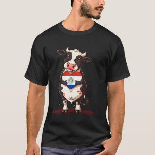 Camiseta Paraguai Vaca Fofa Coração Orgulho Paraguaio Parag