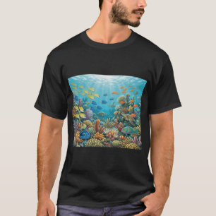 Camiseta Paraíso Colorido de Peixes do Recife