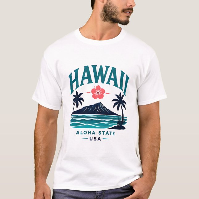Camiseta Paraíso da Ilha do Havaí (Frente)