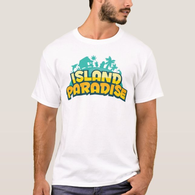 Camiseta Paraíso da ilha - t-shirt dos homens (Frente)