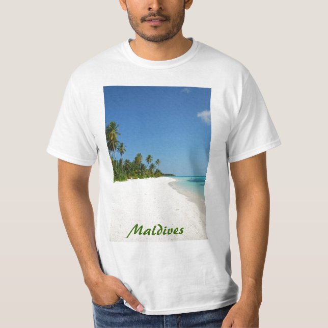 Camiseta Paraíso da praia com palmeiras (Frente)