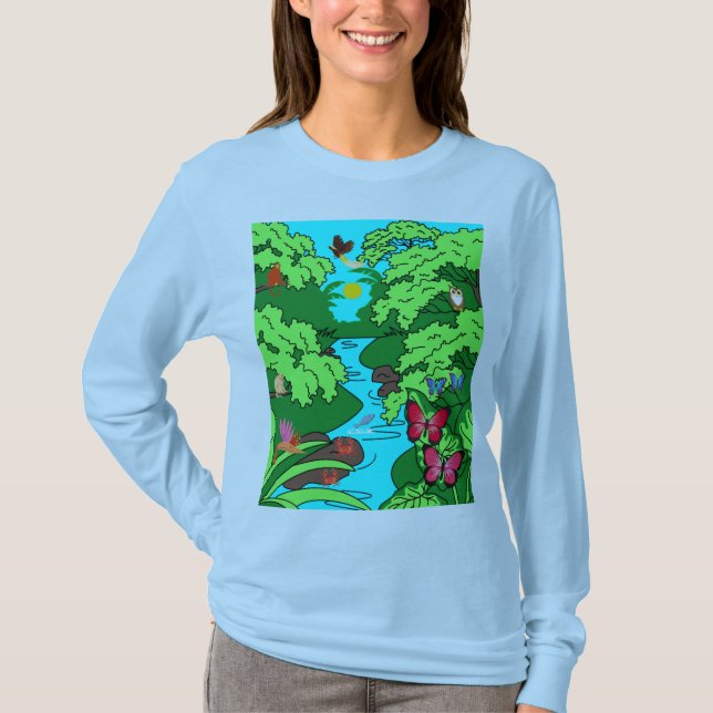 Camiseta Paraíso da Selva com Vida Selvagem (Frente)
