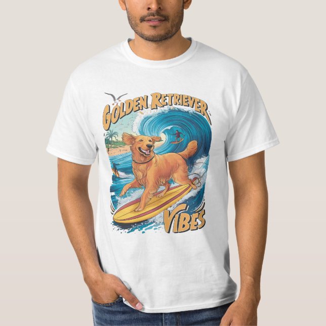 Camiseta Paraíso de Navegação do Retriever de ouros (Frente)