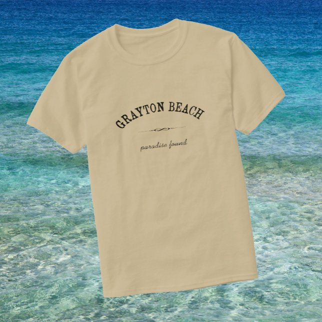 Camiseta Paraíso de Praia de Grayton Encontrado (Criador carregado)