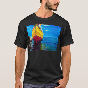 Camiseta Paraíso do barco do dhow de Mozambique