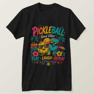 Camiseta Paraíso do Pickleball Pôr do Sol – Vibrações de Ve