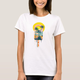 Camiseta Paraíso dos Sweets Sunset de Verão Tropical